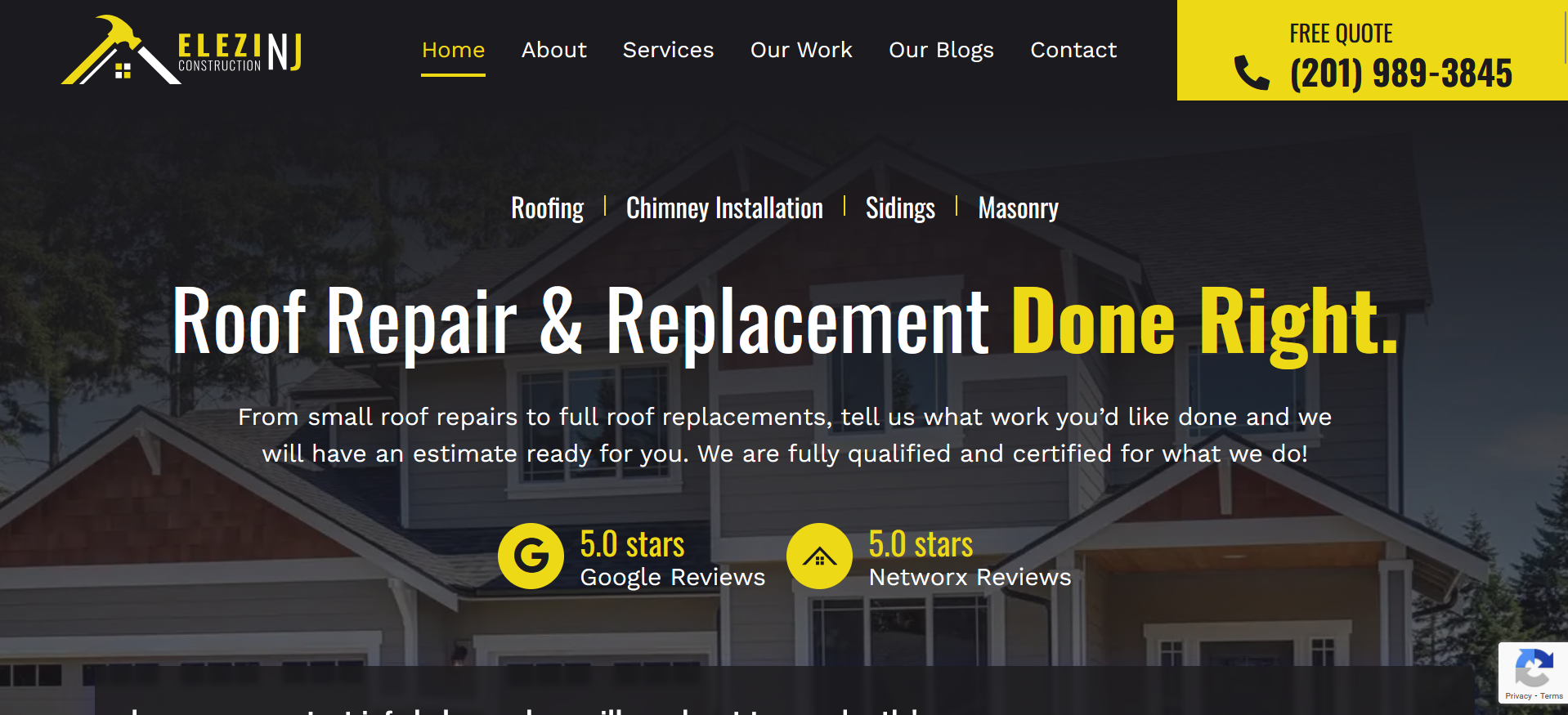 EleziConstruction Website